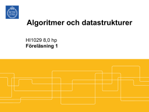 Algoritmer och datastrukturer