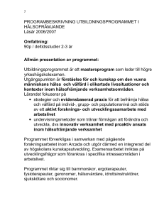 Programbeskrivning studiehandbok.presentationsversion