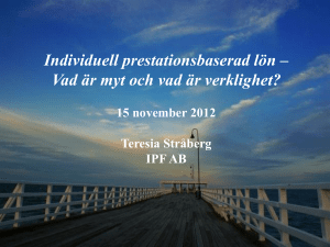 Individuell prestationsbaserad lön
