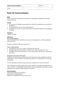 Rutin för kommunikation