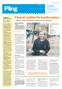 Filosofi i stället för konfirmation