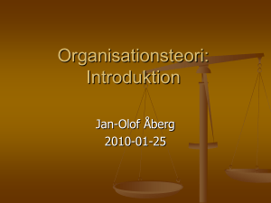 Organisationsteori: Bilder introd