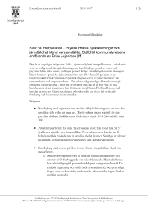 Svar på interpellation - Psykisk ohälsa