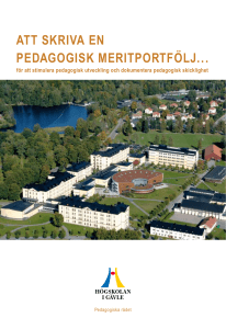 att skriva en pedagogisk meritportfölj
