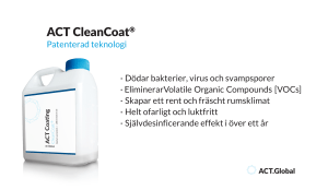 Patenterad teknologi · Dödar bakterier, virus och svampsporer
