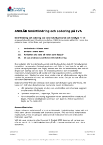 ANELÄK Smärtlindring och sedering på IVA
