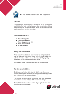 Bra mat för idrottande barn och ungdomar