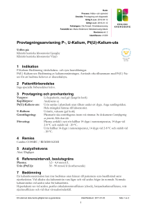 Provtagningsanvisning P-, U-Kalium, Pt(U)-Kalium-uts