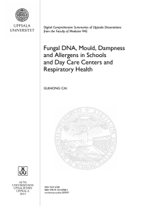 Fungal DNA, Mould, Dampness and Allergens in