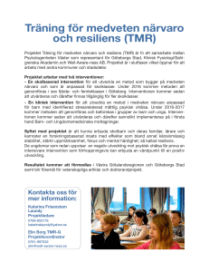 Träning för medveten närvaro och resiliens (TMR) - Well-Aware-ness