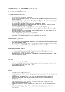 ORDNINGSREGLER (reviderade 2010-02-24)