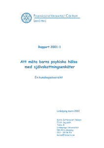 Att mäta barns psykiska hälsa med självskattningsenkäter