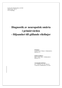 Diagnostik av smärta i allmänhet och genomgång av