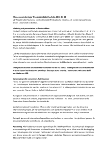 Minnesanateckningar från areamöate i Ludvika 2012-03