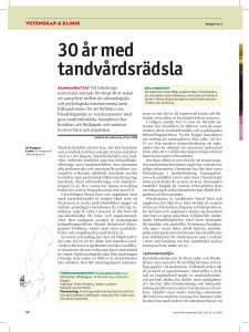 30 år med tandvårdsrädsla