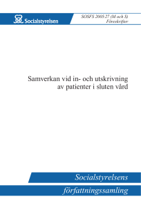 SOSFS 2005:27, Samverkan vid in- och utskrivning