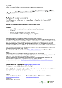Kultur och hälsa- konferens