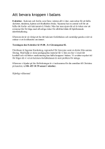 Att bevara kroppen i balans 8 oktober. Kalcium och fosfat, som finns