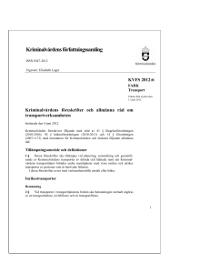 Transport - Kriminalvården