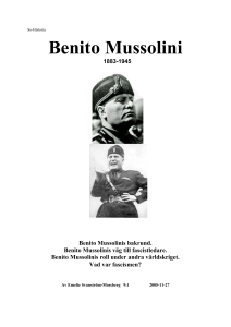 Benito Mussolini - Studentuppsatser.se