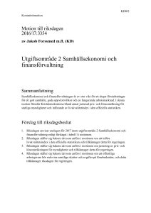201617KD102 Utgiftsområde 2 Samhällsekonomi och