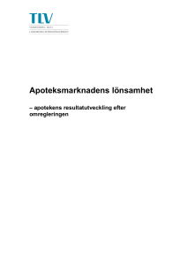 Apoteksmarknadens lönsamhet – apotekens resultatutveckling efter