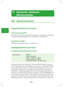 H Hormoner exklusive könshormoner
