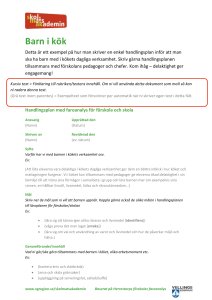 Handlingsplan Barn i kök - Skolmatsakademins mall att ladda