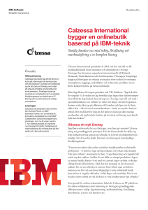 Calzessa International bygger en onlinebutik baserad på IBM