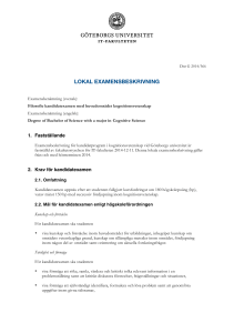 Examensbeskrivning för kandidatprogrammet i kognitionsvetenskap