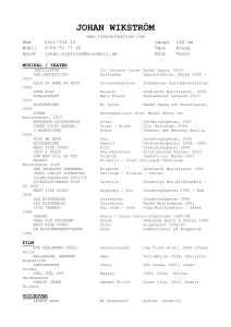 Johans CV 2011