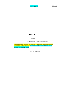 Avtalsförslag - villkor och formuleringar