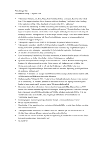Anteckningar föräldramöte 23 aug 2014