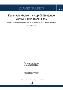 Dans och rörelse–ett språkfrämjande verktyg i grundsärskolan