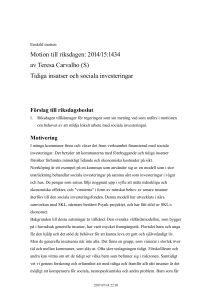 201415S6034 Tidiga insatser och sociala investeringar