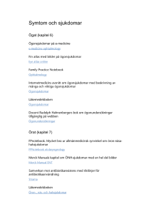Symtom och sjukdomar