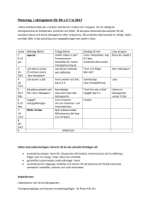 Planering i näringskemi för 9D v 2-7 vt 2017 I detta arbetsområde