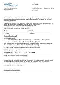 Delegeringsbeslut läkemedel