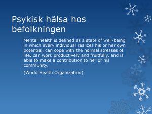 Omvardnad psykisk hälsa ur et folkhalsoperspektiv