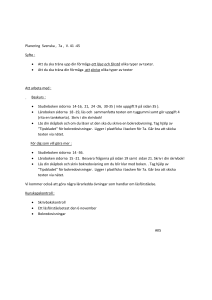 Planering Svenska, 7a, V. 41-45