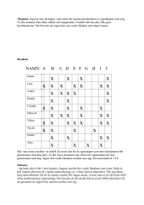 Labbrapport Genetik
