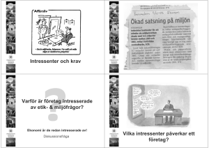 Intressenter och krav