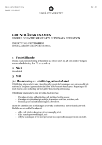 Grundlärarexamen inr fritidshem