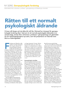 Rätten till ett normalt psykologiskt åldrande