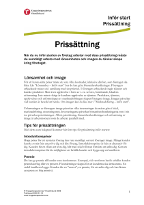 Prissättning Prissättning - Kroppsterapeuternas Yrkesförbund