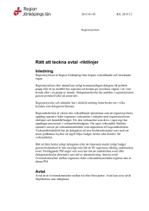Rätt att teckna avtal - Region Jönköpings län