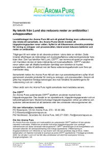 Läs hela nyheten - Arc Aroma Pure AB