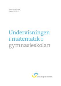 Undervisningen i matematik i gymnasieskolan