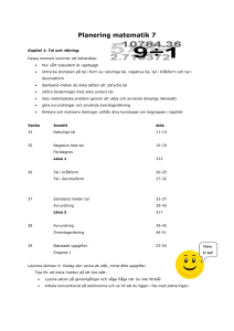 Planering matematik 7