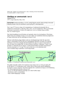 Utsläpp av ammoniak i en å